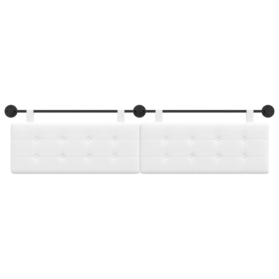 Tête de lit suspendue Blanc tissu - 5