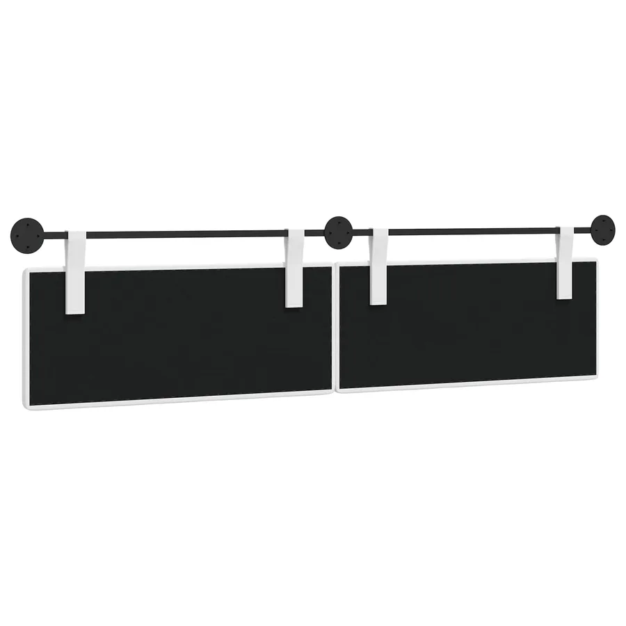 Tête de lit suspendue Blanc tissu - 7