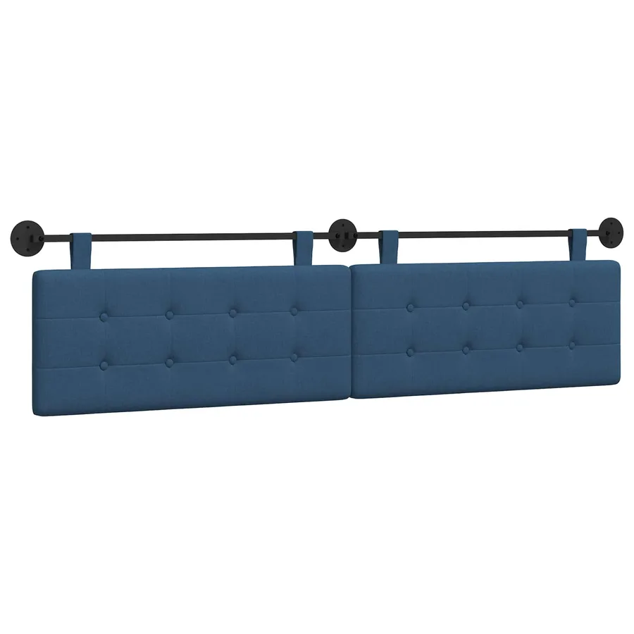 Tête de lit suspendue Bleu Tissu - 2