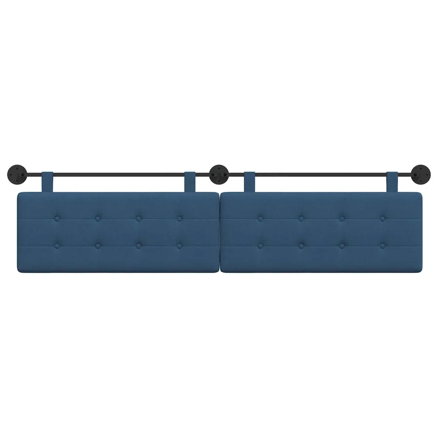 Tête de lit suspendue Bleu Tissu - 5