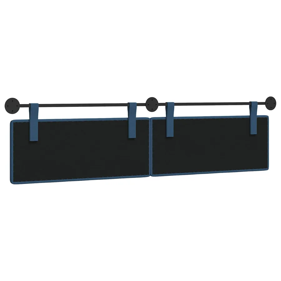 Tête de lit suspendue Bleu Tissu - 7