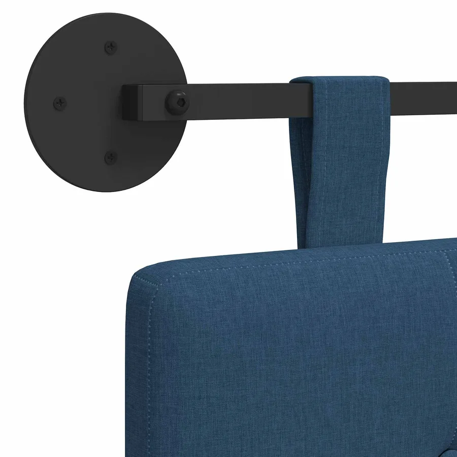 Tête de lit suspendue Bleu Tissu - 9
