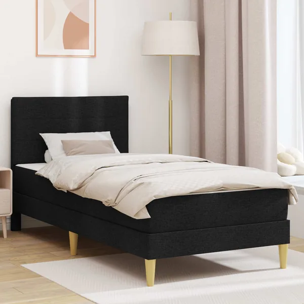 Cadre de lit Noir 90 x 190 cm Polyester