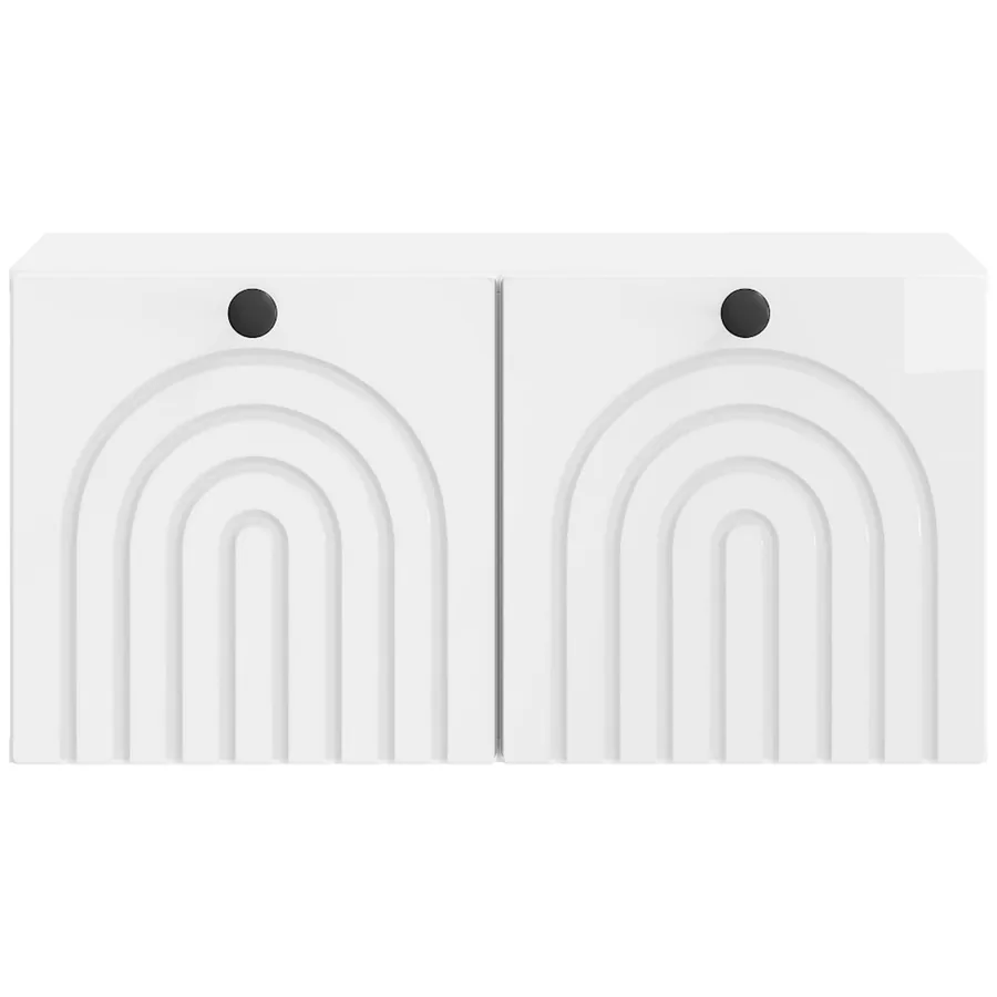 Meuble TV mural Montage mural Blanc brillant 59,5 x 31 x 30 cm - 6