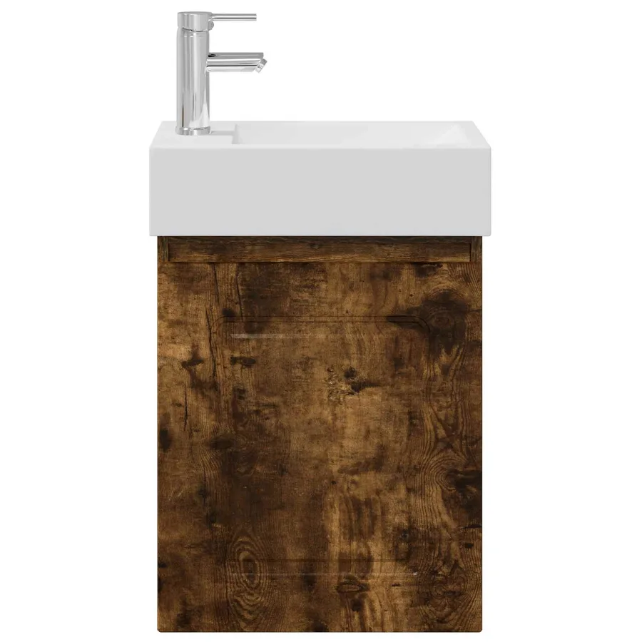 Meuble de salle de bain avec robinet Chêne fumé - 5