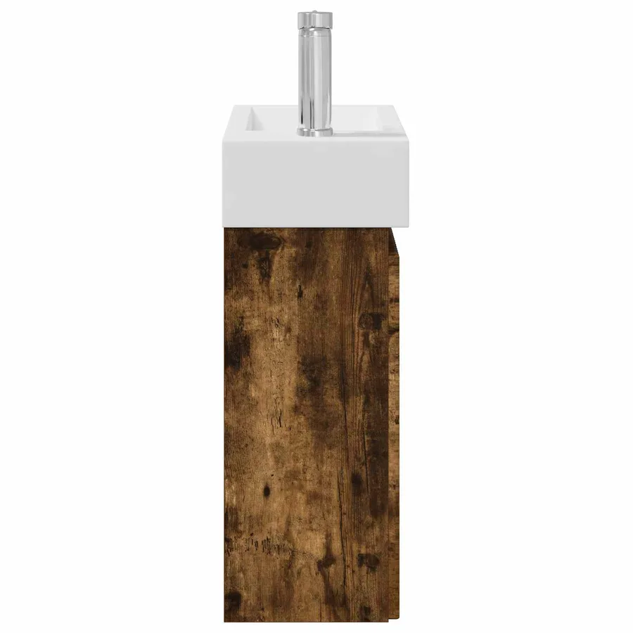 Meuble de salle de bain avec robinet Chêne fumé - 6