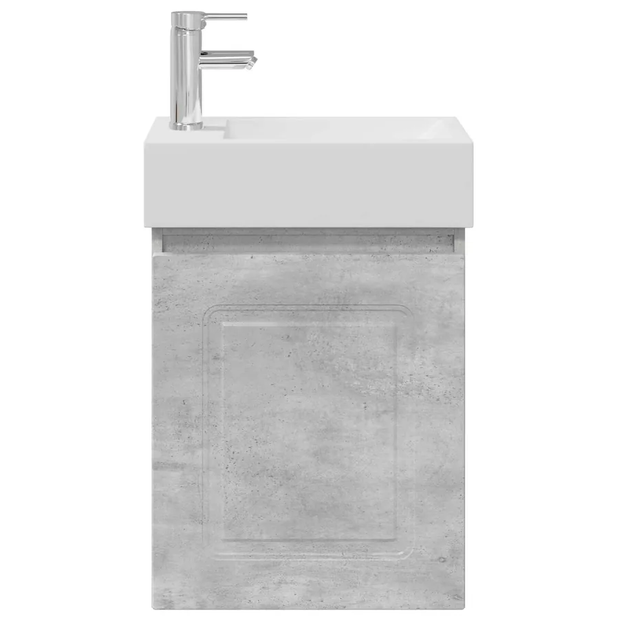 Meuble de salle de bain avec robinet Gris béton - 5
