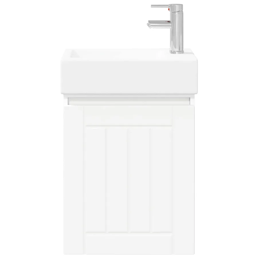 Meuble de salle de bain avec robinet Blanc 45,5 x 25,5 x 84 cm - 5