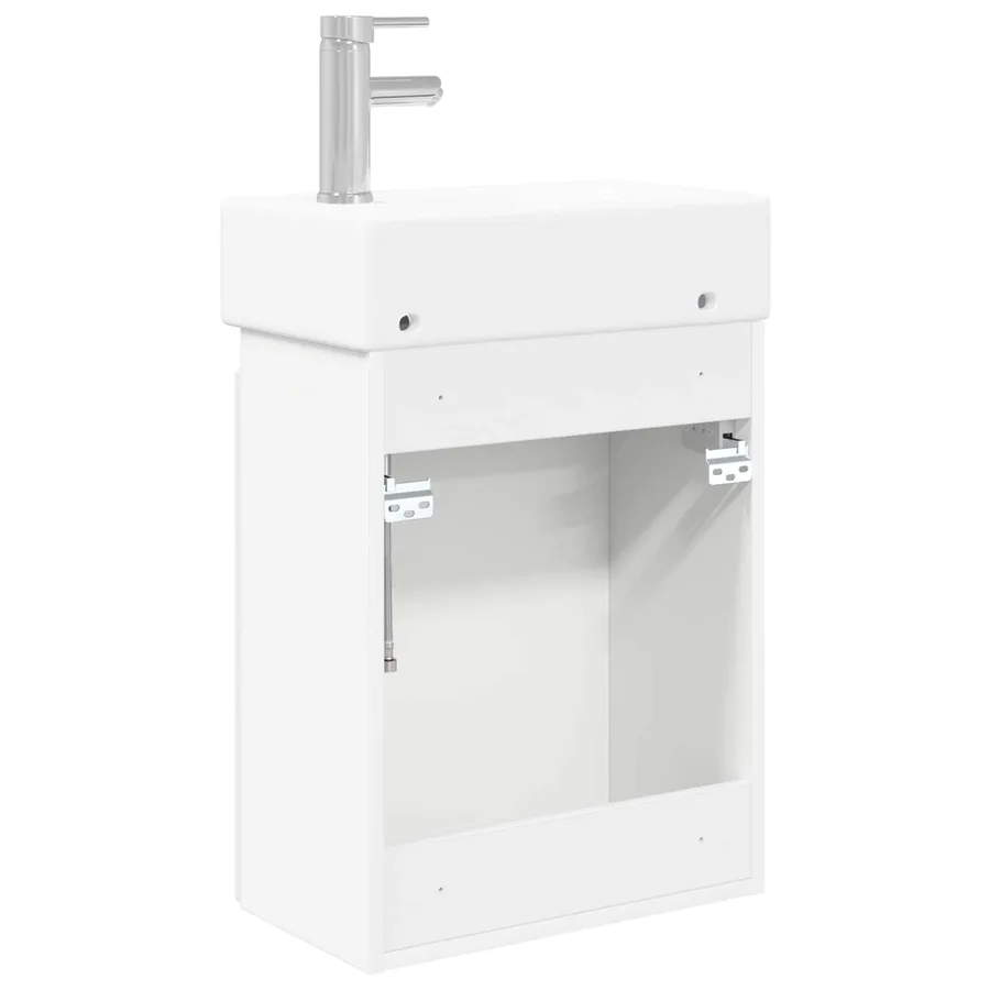 Meuble de salle de bain avec robinet Blanc 45,5 x 25,5 x 84 cm - 7