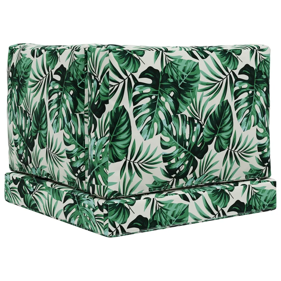 Coussin de canapé d'extérieur 3 pcs Motif feuille Polyester - 7