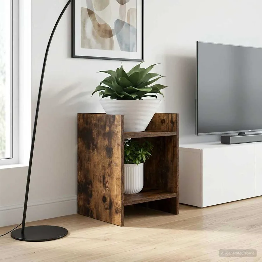 Support de Plante 2 pc Chêne Fumé 30 x 30 x 40 cm - 4