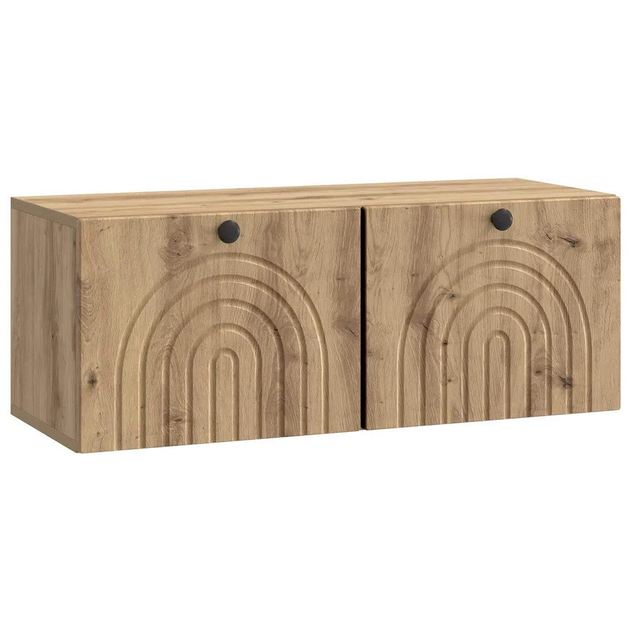 Meuble TV mural 78,5 x 31 x 30 cm Chêne artisanal - 2