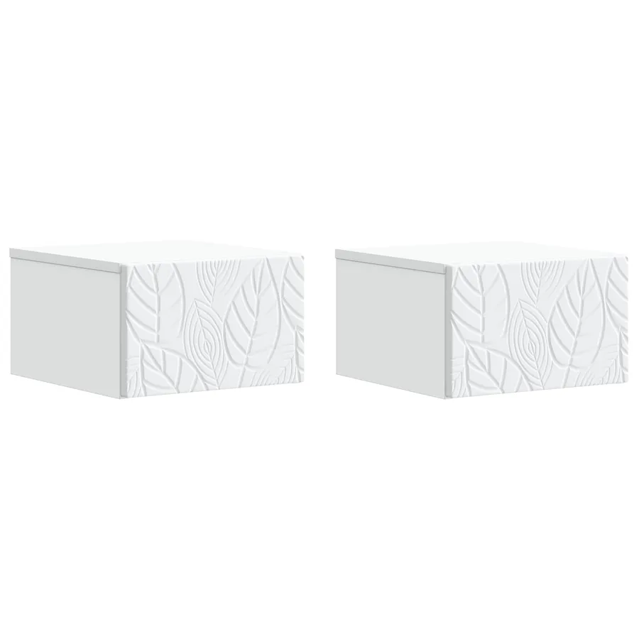 Table d'appoint murale 2 pcs Blanc 34,5 x 33 x 20 cm - 2