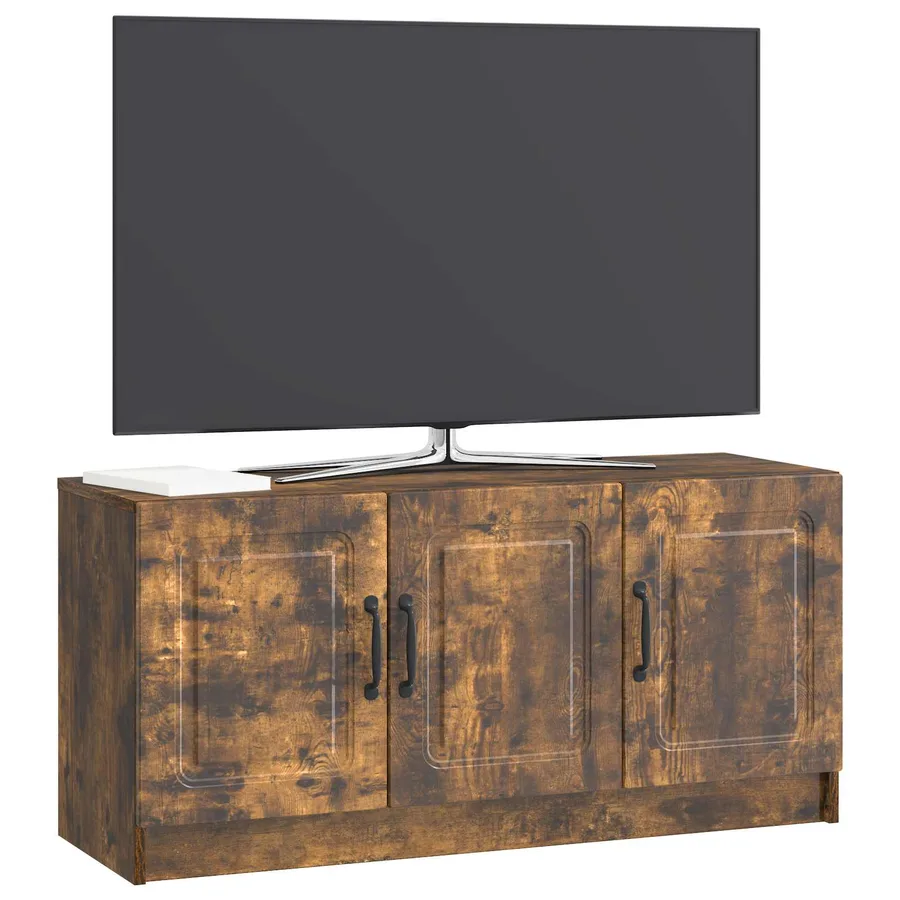 Meuble TV Chêne fumé 99 x 34,5 x 47 cm Bois d'ingénierie - 3