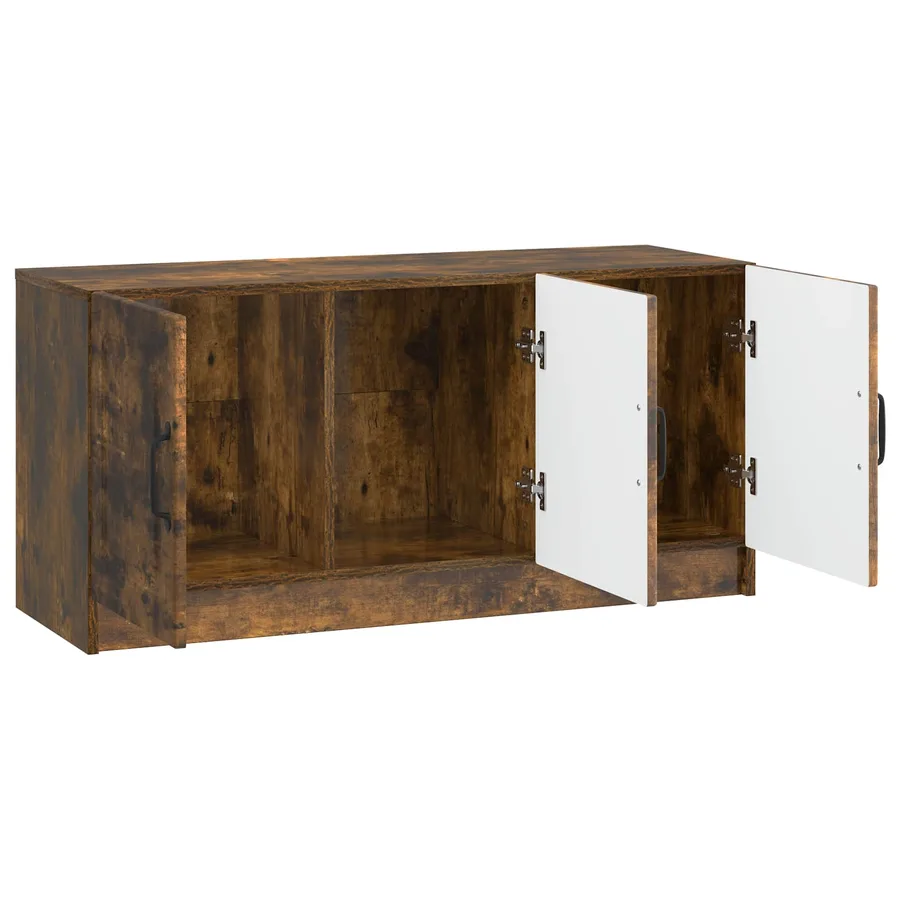 Meuble TV Chêne fumé 99 x 34,5 x 47 cm Bois d'ingénierie - 5