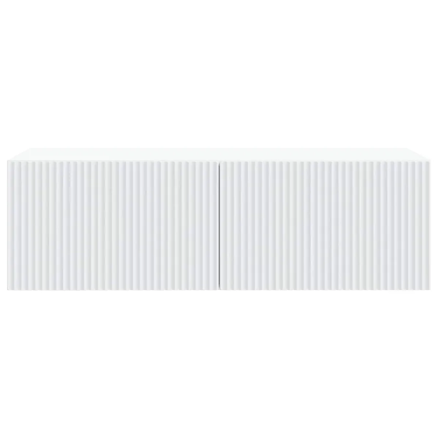 Meuble TV mural Blanc 98 x 41 x 30 cm Bois d'ingénierie - 6