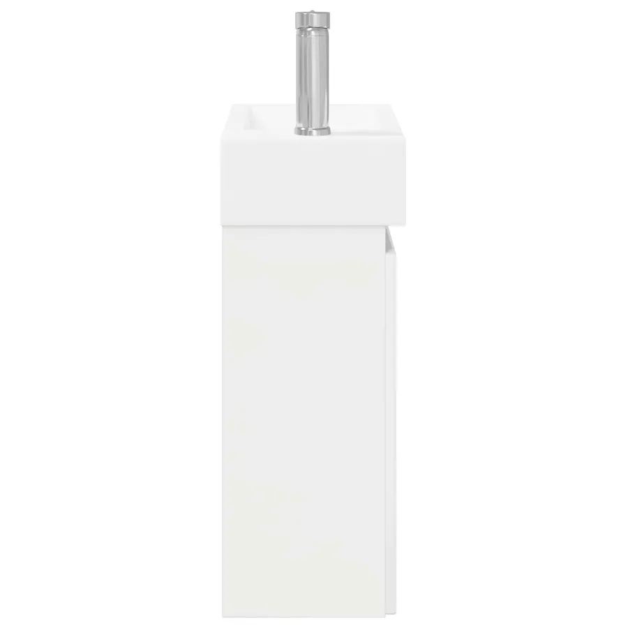 Meuble de salle de bain avec robinet Blanc brillant - 6