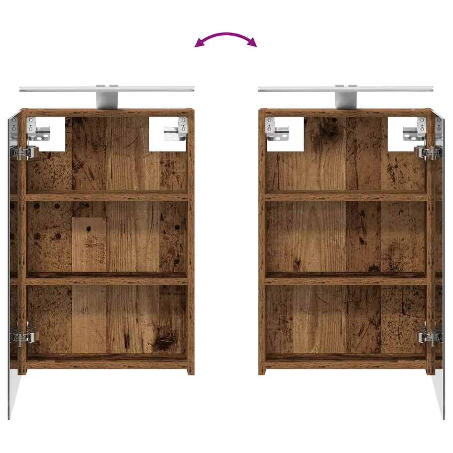 Ensemble de mobilier de salle de bain 4 pcs Bois ancien - 11