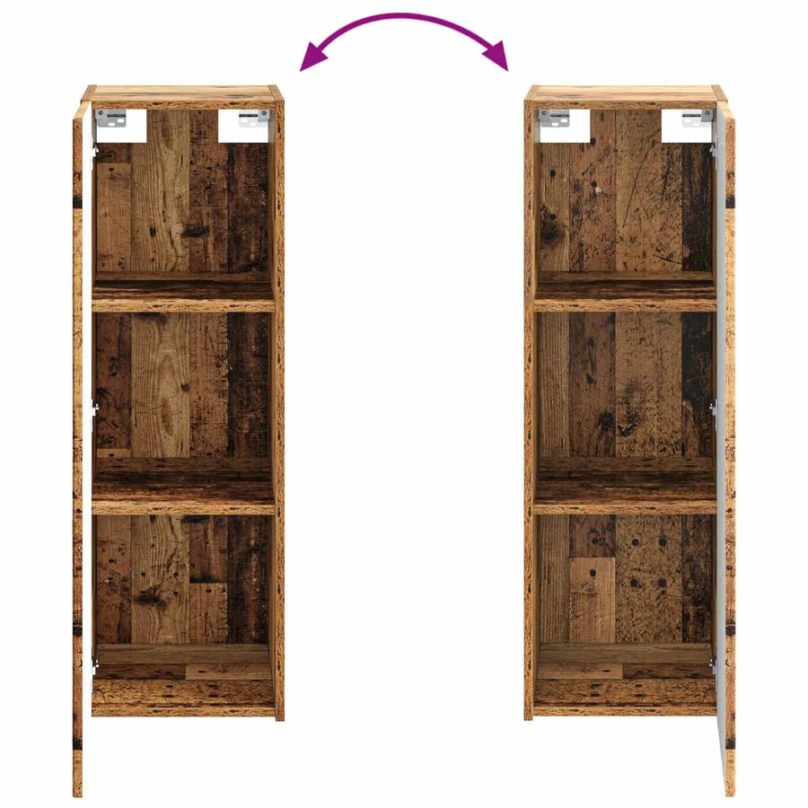 Ensemble de mobilier de salle de bain 4 pcs Bois ancien - 8