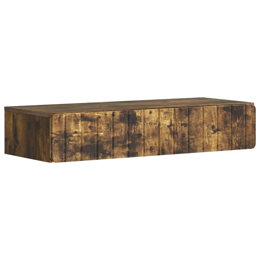 Table d'appoint murale Chêne fumé 87,5 x 34,5 x 17 cm - 2