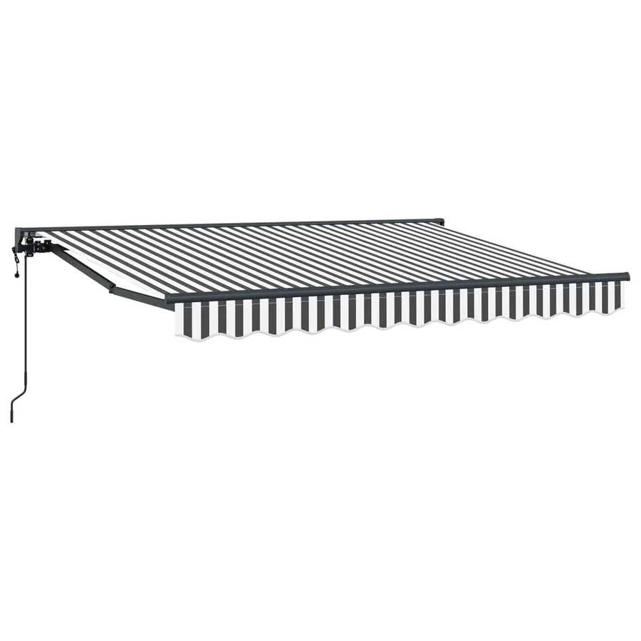 Auvent rétractable électrique Anthracite et blanc 3 x 2 m - 2