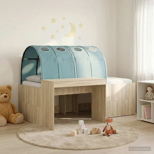 Lit haut pour enfants avec bureau 3 pc Bois d'ingénierie