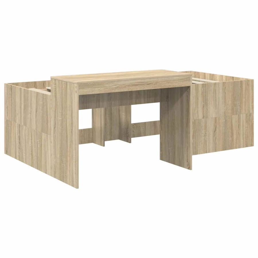 Lit haut pour enfants avec bureau Chêne Sonoma - 3