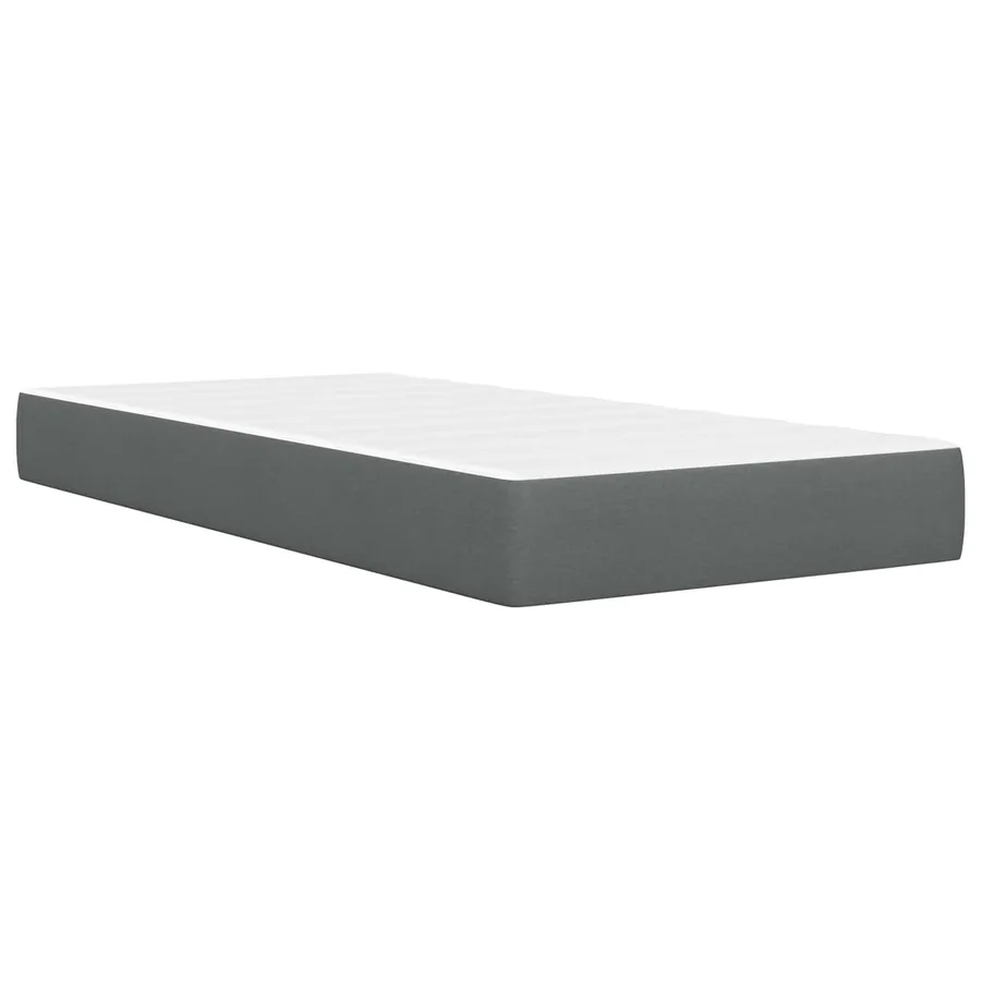 Cadre de lit Gris foncé 80 x 200 cm Polyester - 5