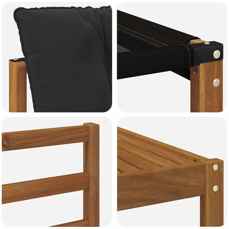 Ensemble de canapés d'extérieur 7 pcs Naturel et Noir - 9