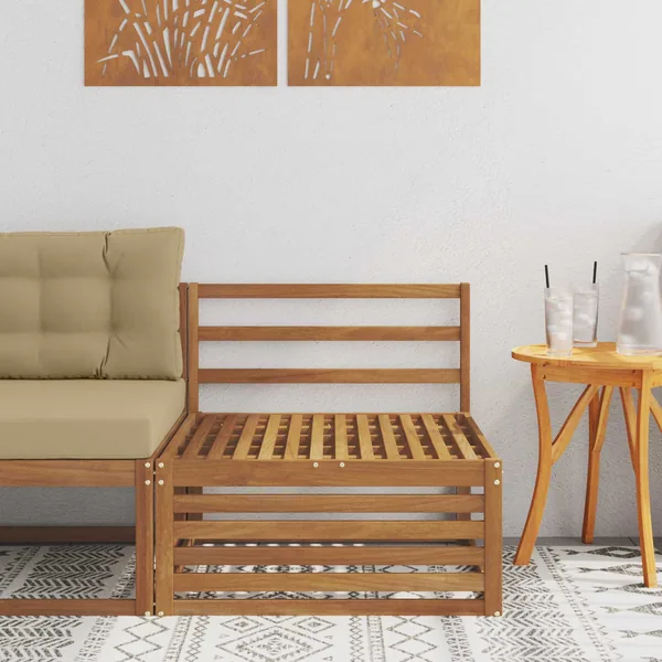 Sofa de milieu extérieur Bois d'Acacia Massif Naturel