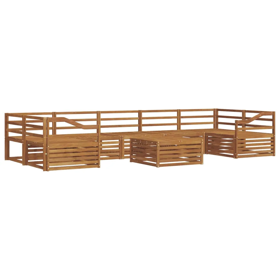Ensemble de canapés d'extérieur 8 pcs Naturel - 2