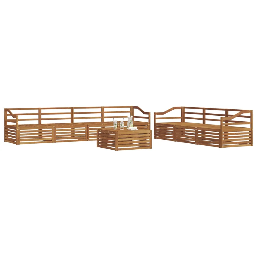Ensemble de canapés d'extérieur 8 pcs Naturel - 3