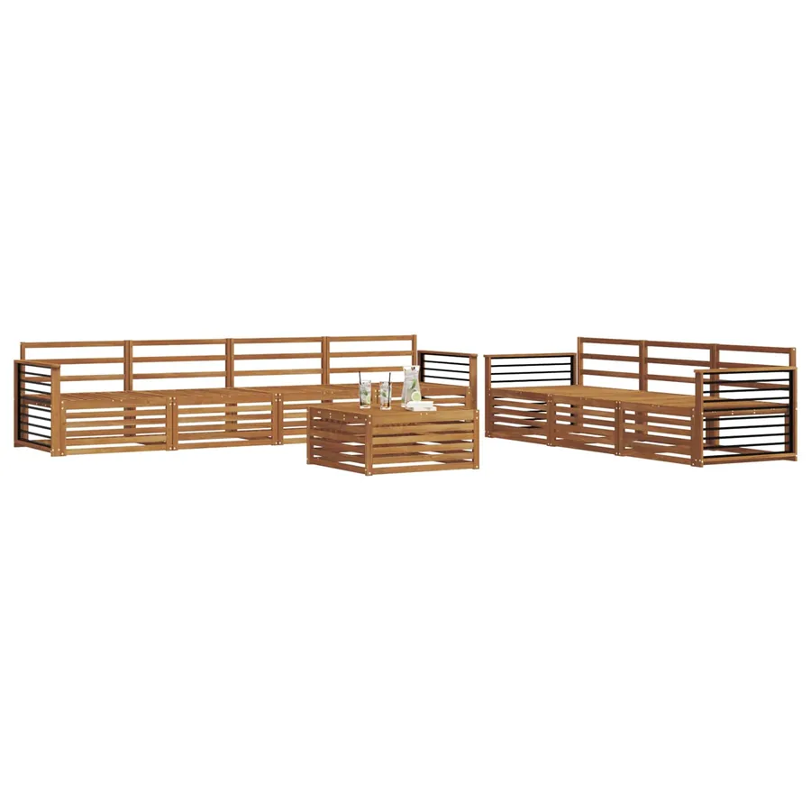 Ensemble de canapés d'extérieur 8 pcs Naturel - 3