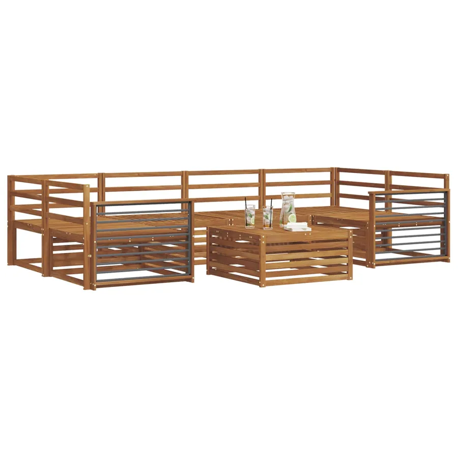 Ensemble de canapés d'extérieur 7 pcs Naturel - 3