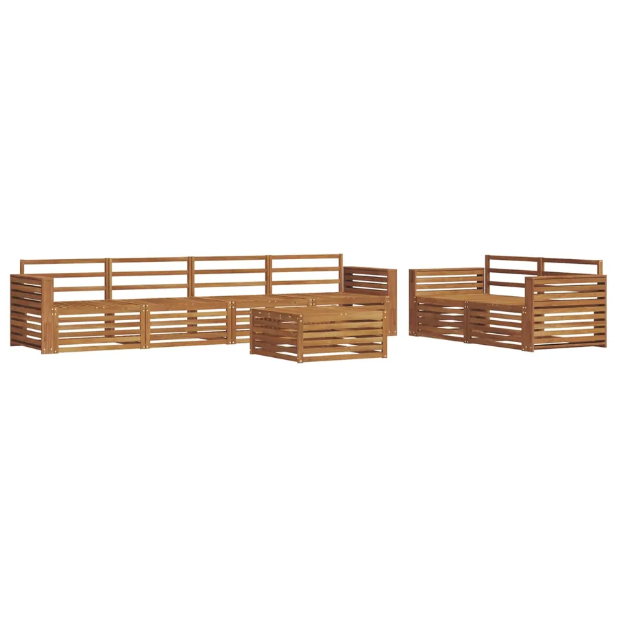 Ensemble de canapés d'extérieur 7 pcs Naturel - 2