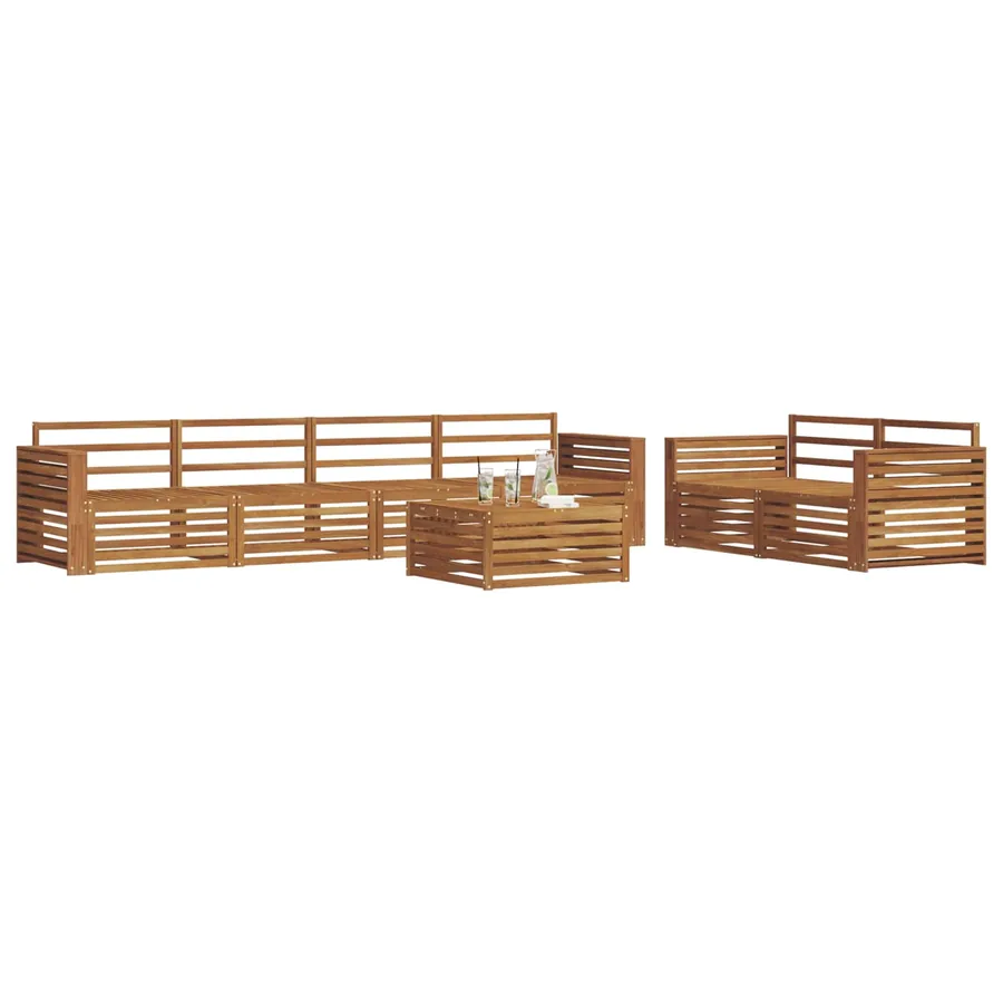 Ensemble de canapés d'extérieur 7 pcs Naturel - 3