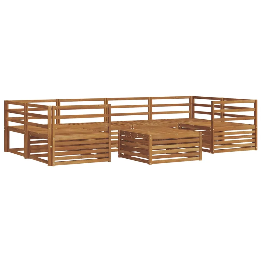 Ensemble de canapés d'extérieur 7 pcs Naturel - 2
