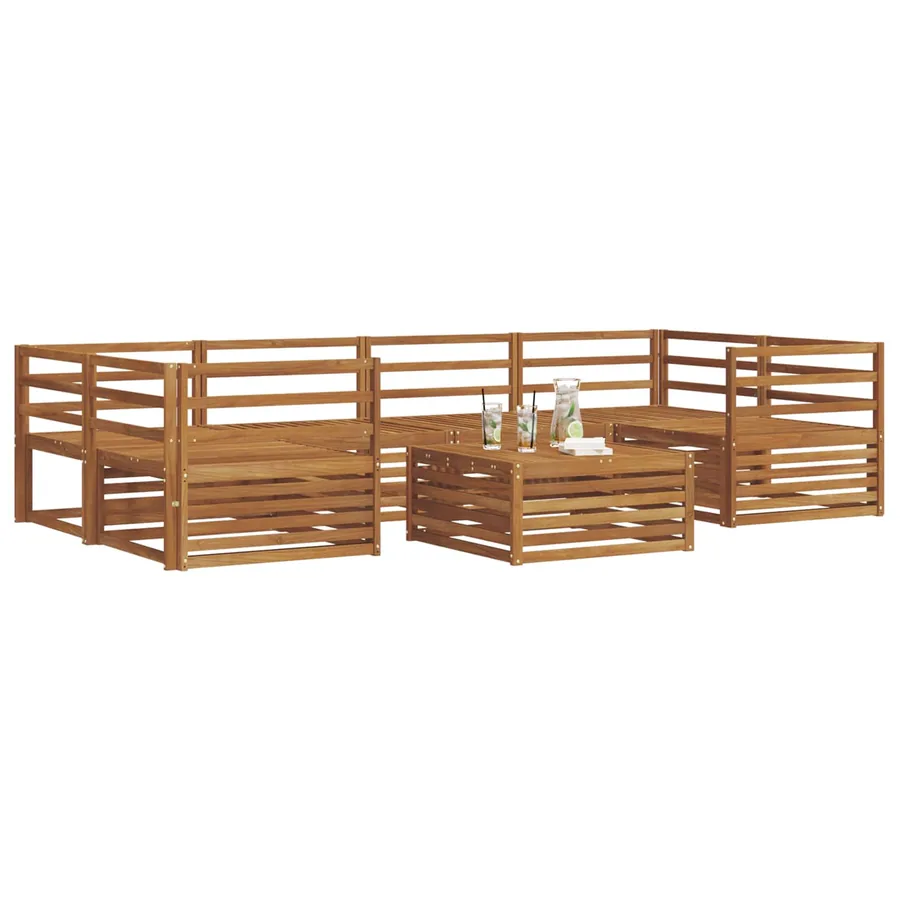 Ensemble de canapés d'extérieur 7 pcs Naturel - 3