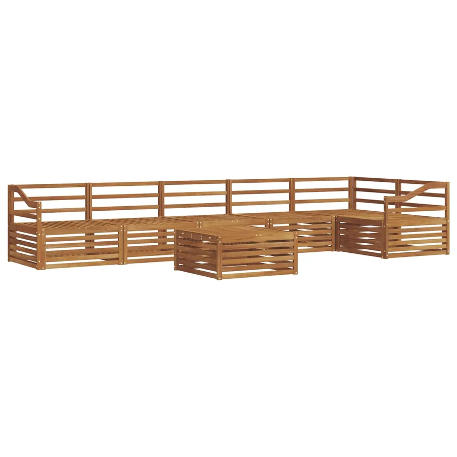 Ensemble de canapés d'extérieur 7 pcs Naturel - 2