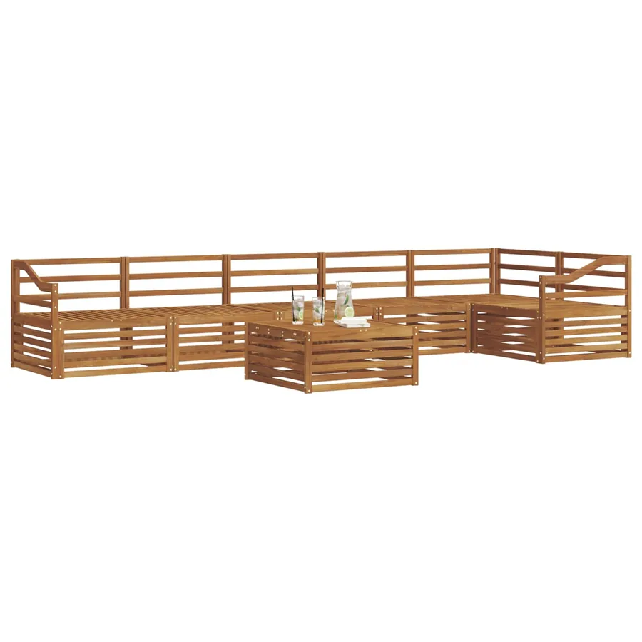 Ensemble de canapés d'extérieur 7 pcs Naturel - 3