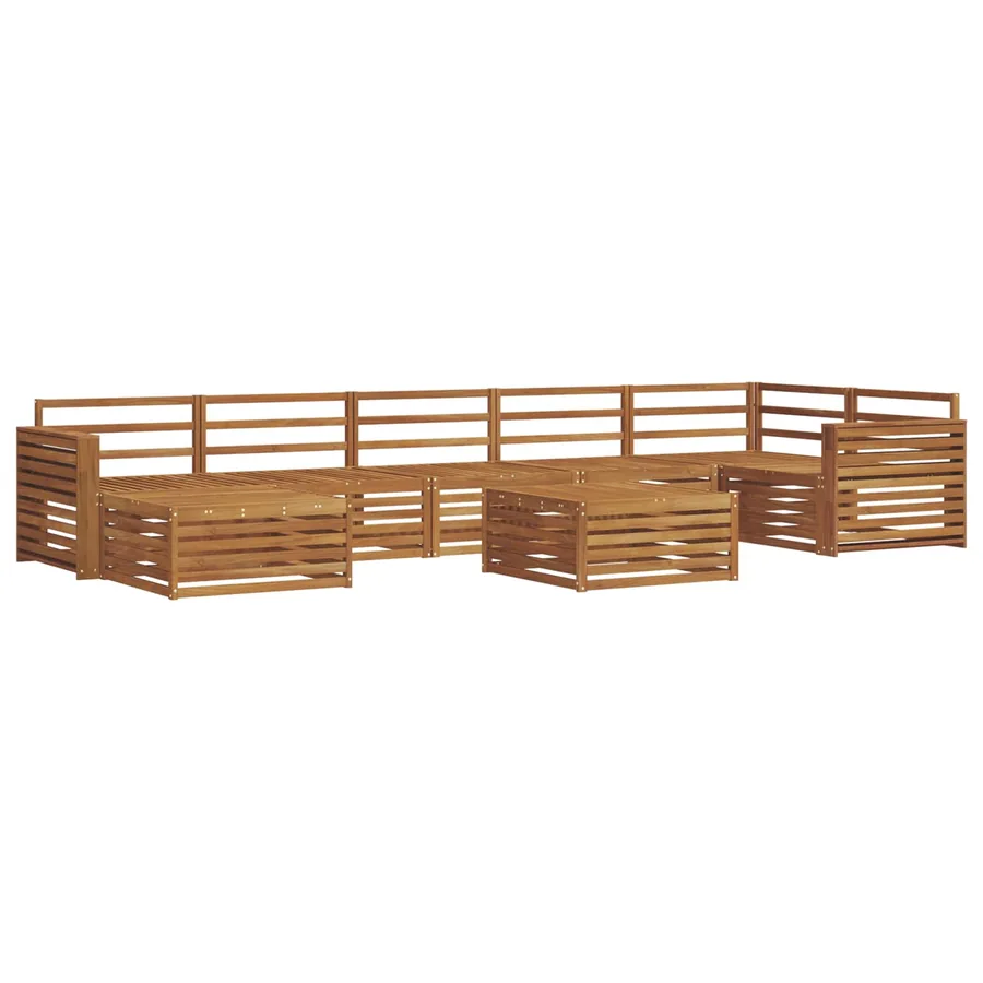 Ensemble de canapés d'extérieur 8 pcs Naturel - 2