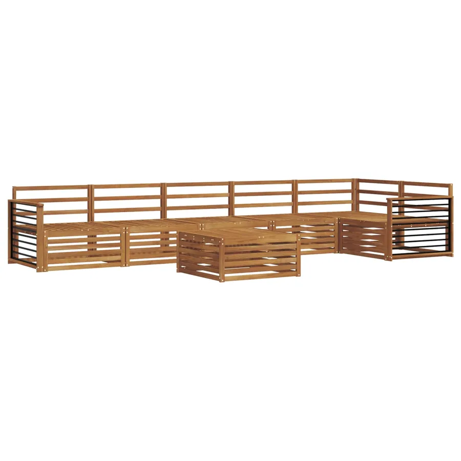Ensemble de canapés d'extérieur 7 pcs Naturel - 2
