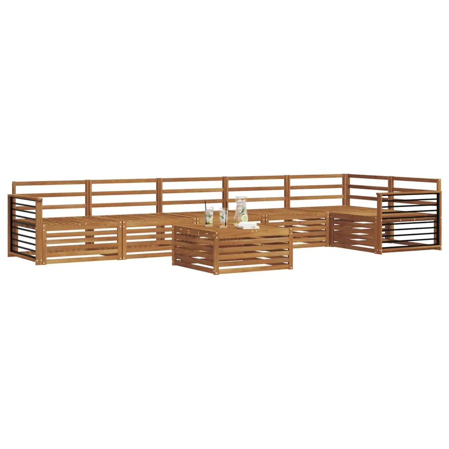 Ensemble de canapés d'extérieur 7 pcs Naturel - 3