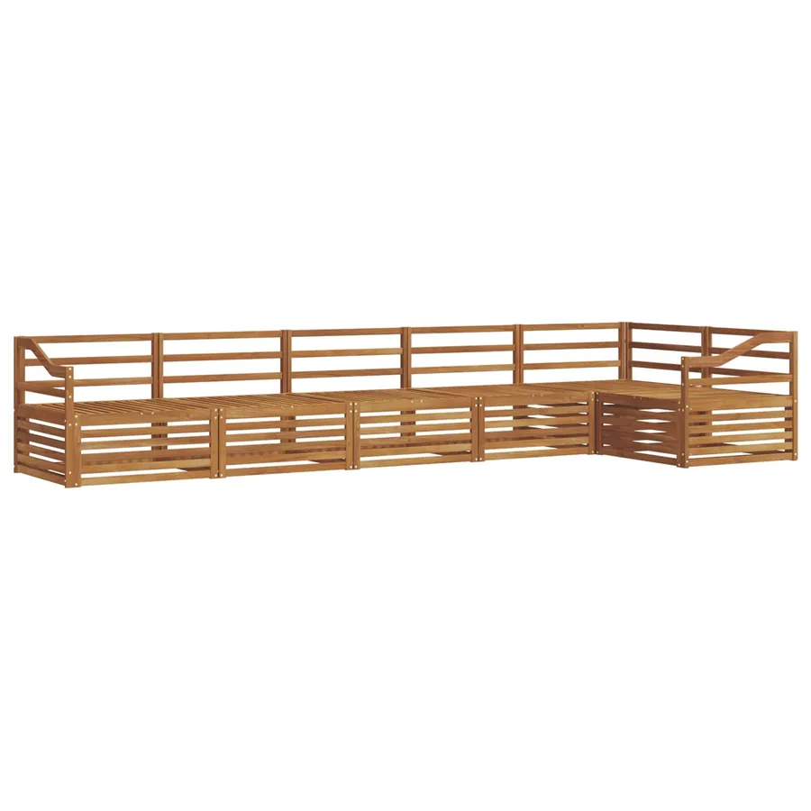 Ensemble de canapés d'extérieur 6 pcs Naturel - 2
