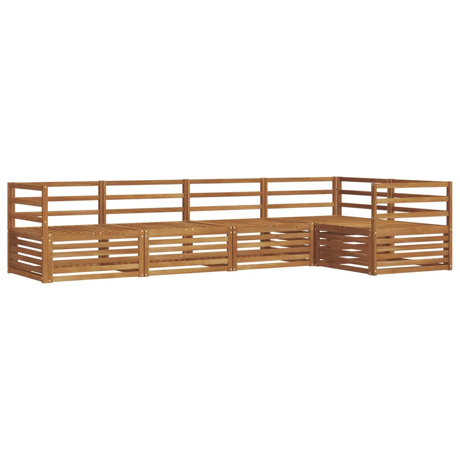 Ensemble de canapés d'extérieur 5 pcs Naturel - 2
