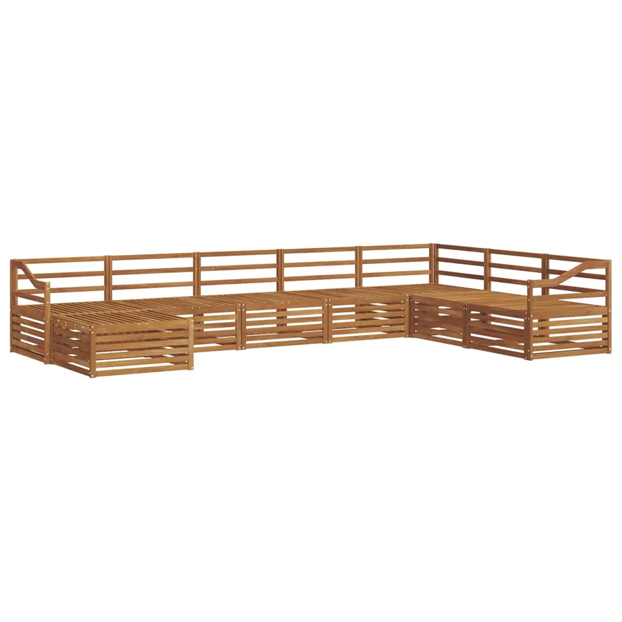 Ensemble de canapés d'extérieur 8 pcs Naturel - 2