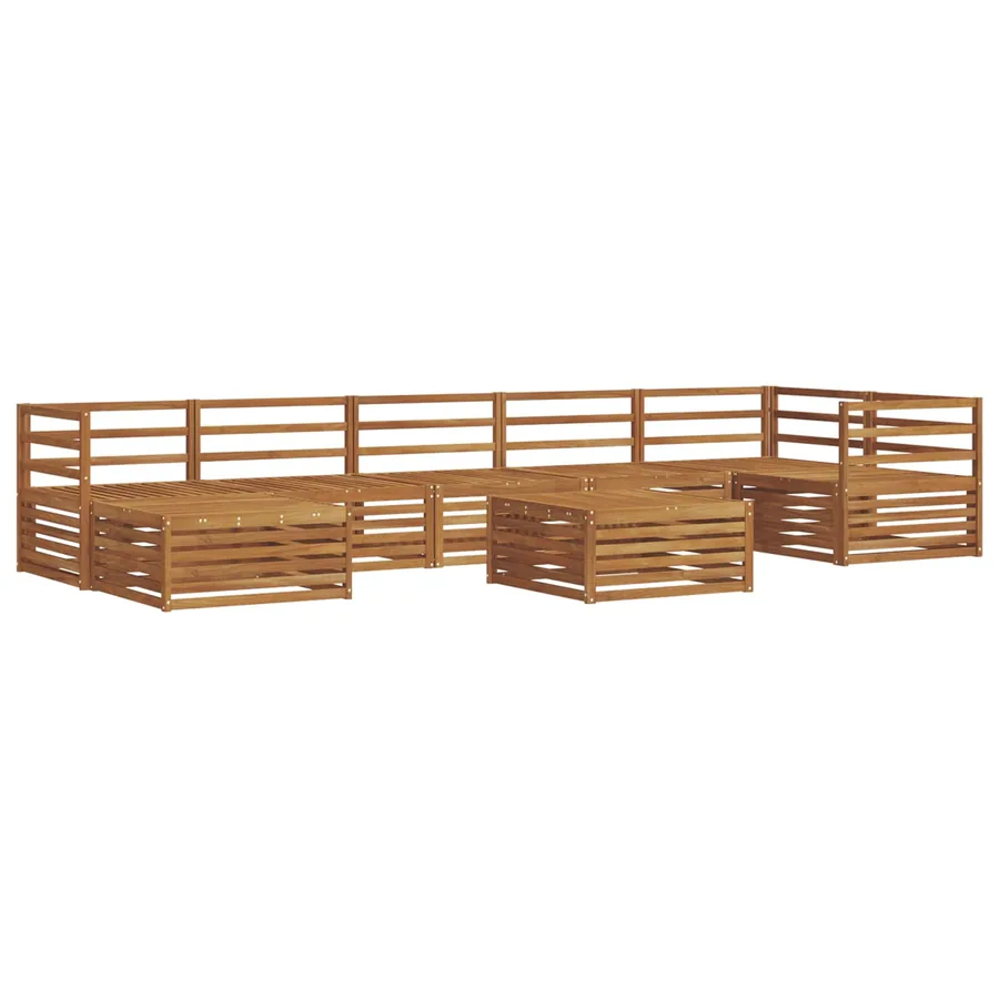 Ensemble de canapés d'extérieur 8 pcs Naturel - 2