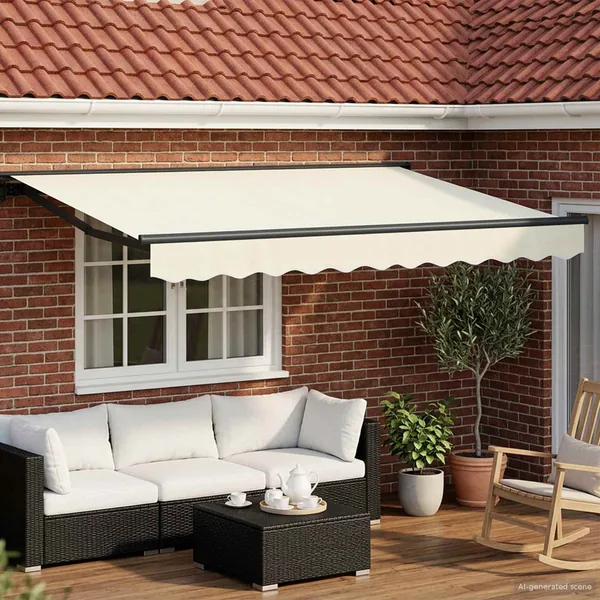 Auvent rétractable électrique Crème 2,5 x 2 m