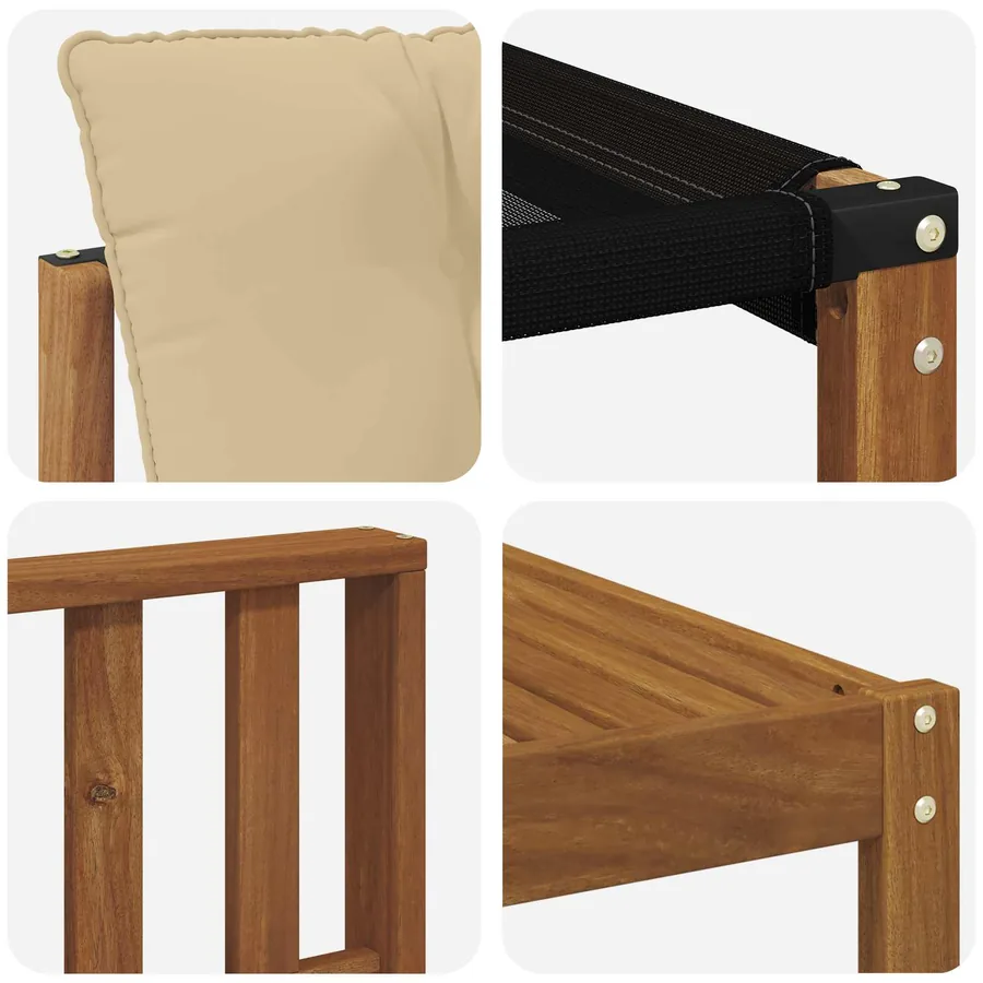 Ensemble de canapés d'extérieur 5 pcs Naturel et Beige - 9