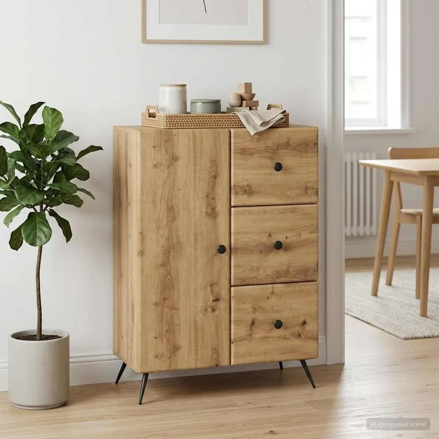 Buffet Chêne artisanal 66 x 34,5 x 90 cm Bois d'ingénierie
